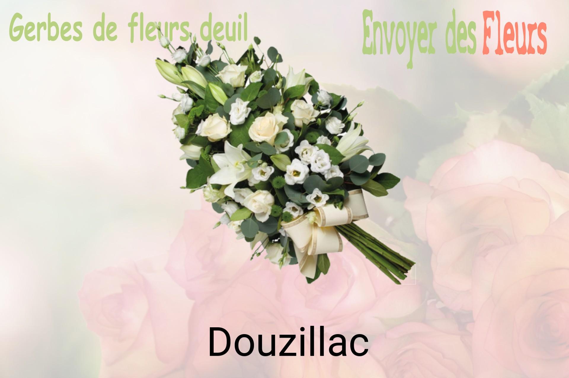 Gerbe de fleurs de deuil livrée à Douzillac